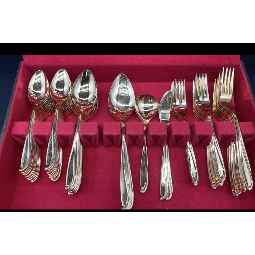 Unisex Ekco Gold Stainless Steel Flatware Set